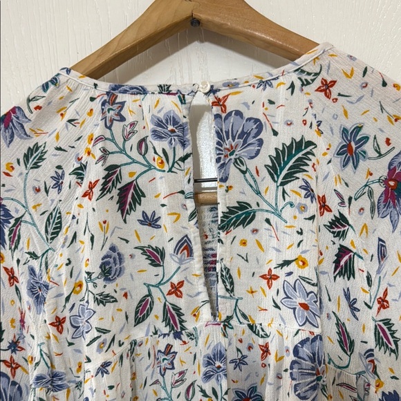 Old Navy Floral Print Blouse - Blue and Green - Picture 5 of 5